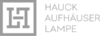 Hauck Aufhäuser Lampe Logo in schwarzweiß auf transparentem Hintergrund.