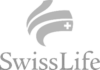 Swiss Life Logo in schwarzweiß auf transparentem Hintergrund.