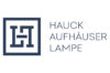 Logo auf weißem Grund mit Beschriftung: Hauck Aufhäuser Lampe