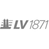 LV1871 Logo in schwarzweiß auf weißem Hintergrund.