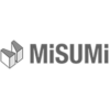 Misumi Logo in schwarzweiß auf weißem Hintergrund.